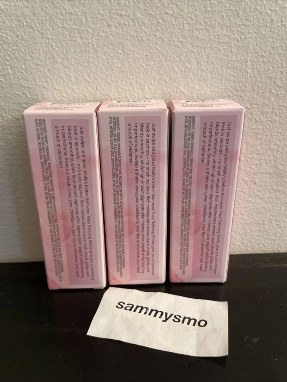 MALLY BEAUTY Evercolor Cheek Stick In ROSE & SHINE, x3